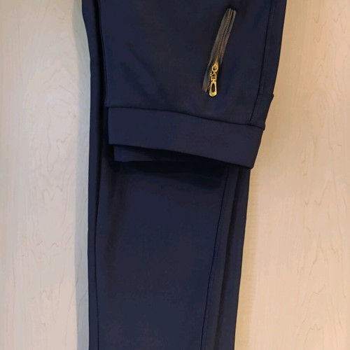 Women's blue leggings like new, elastic and shaping, size XXXL