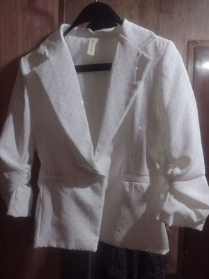 Elegant women's blazer new, size S, made in Italy, white