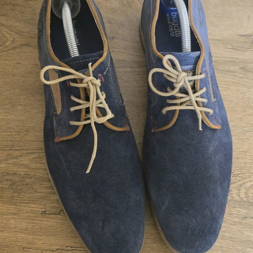 Bugatti original men's shoes new, fabric and leather, size 43