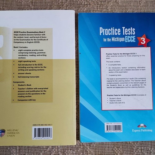 ECCE Practice Examinations 3 books used, set of 4