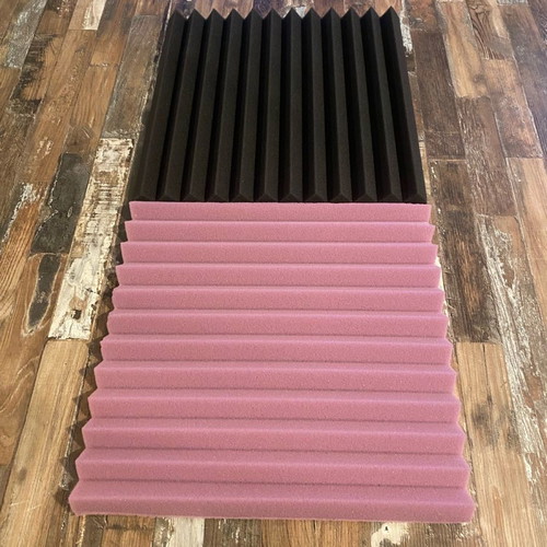 Acoustic foam panels new, pack of 50, black/purple