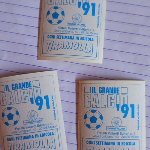 Maldini, Rijkaard, Baresi stickers like new, pack of 3 from il grande calcio 91