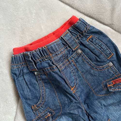 Children's denim set like new, size 12M, Caramel and Orchestra