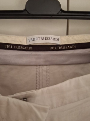 Trussardi slim fit pants with side stripe, like new, size 46 Italian