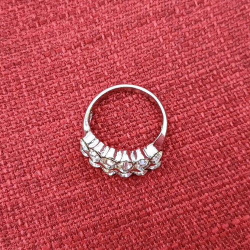 Ring with strass like new, silver