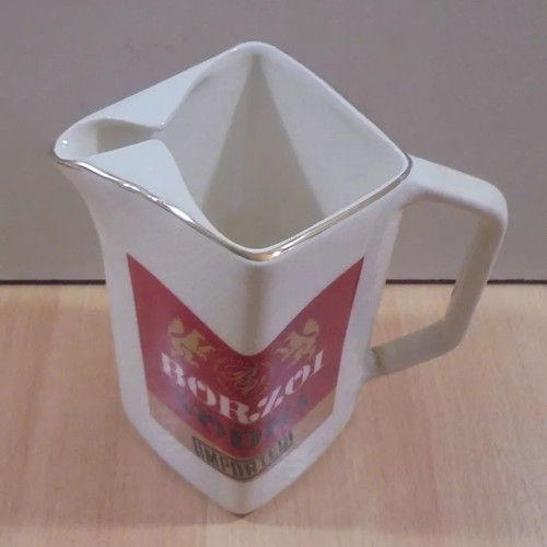 Borzoi Vodka old promotional ceramic jug used