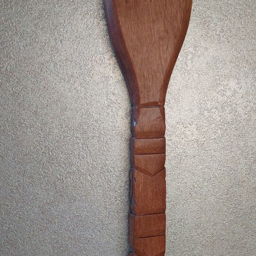 Decorative wooden fork carved 55cm