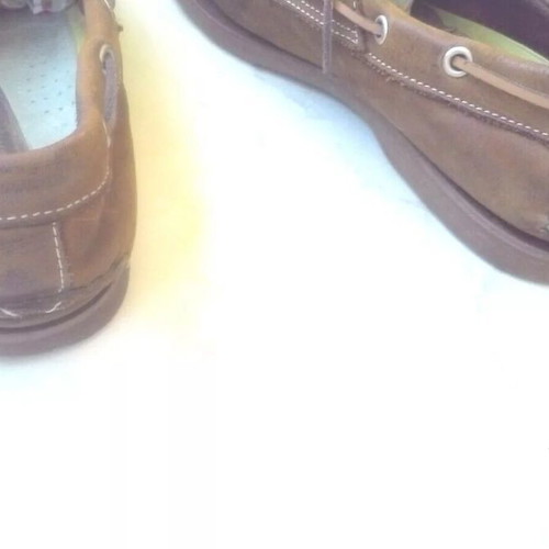 Timberland boat shoes earthy brown leather used men's size 9 with box