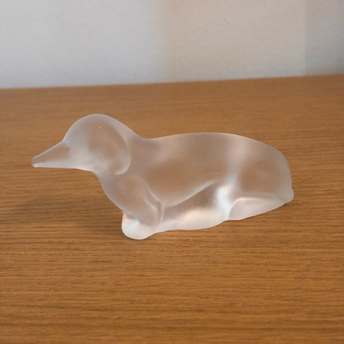 Crystal satin dog sculpture like new