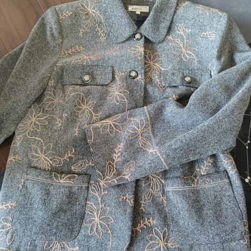 Vintage women's jacket used Gianni Rodini gray L-XL