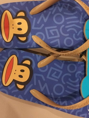 Paul Frank flip flops new for boys size 31-32 blue