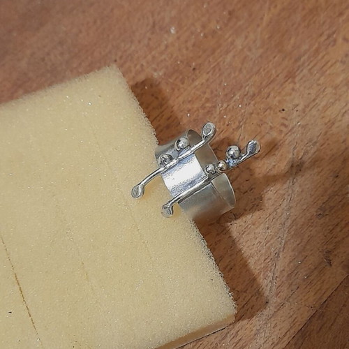 Handmade silver 925 ring with adjustable band new