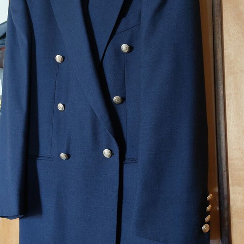 Glou men's navy blue jacket like new, wool, size 48