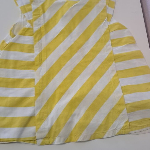 Okaidi striped yellow shirt for girls like new, size 110 cm