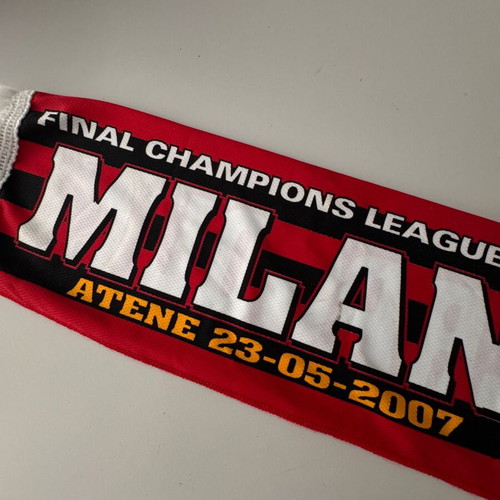 DOUBLE-SIDED SCARF Champions League Final 2007 MILAN LIVERPOOL 23/05/2007