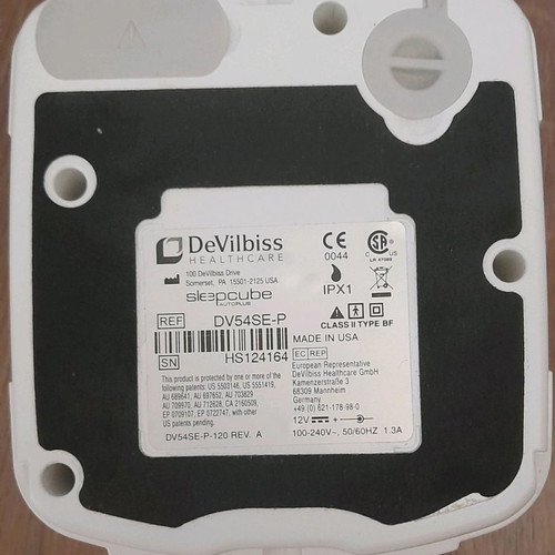 DeVilbiss sleep apnea device used with unused mask