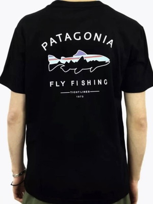 Patagonia Framed Fitz Roy Trout Organic T-Shirt XXL like new, black