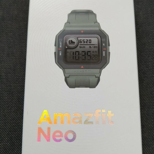 Amazfit Neo smartwatch khaki new with retro LCD display