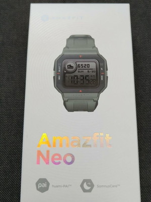 Smartwatch Amazfit Neo χακί καινούργιο με ρετρό LCD οθόνη