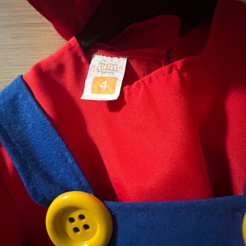 Super Mario Carnival Costume for 3-4 Years Like New