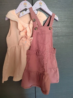 Two dresses for girls 2.5-3 years like new, cotton fabrics