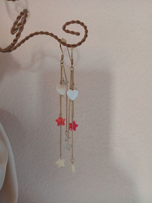 Dangling earrings with decorative beads like new