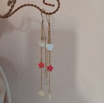 Dangling earrings with decorative beads like new