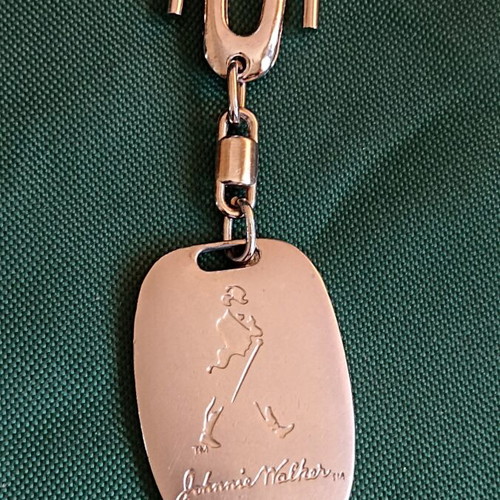 Johnnie Walker Collectible Metal Keychain Vintage Striding Man