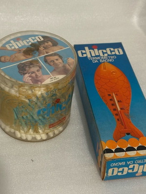 Θερμόμετρο μπάνιου ψαράκι και μπατονέτες Vintage Chicco σαν καινούργια