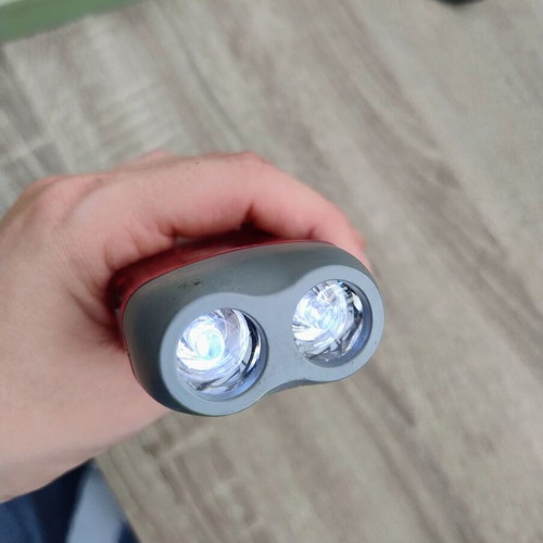 Portable Dynamo Flashlight like new, hand-press charge, no batteries