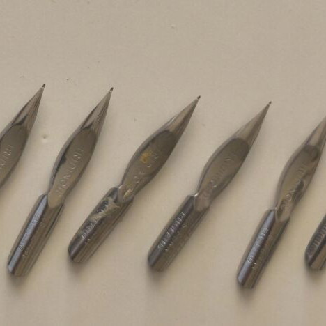 55 vintage dip pen nibs, various types
