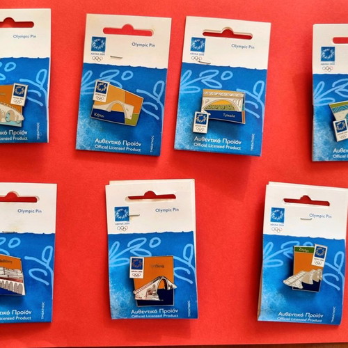 Pins Athens 2004 Bridges series new, set of 7