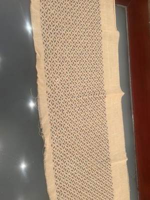 Table runner with embroidery and colorful beads new