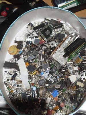Various used computer parts for spare components