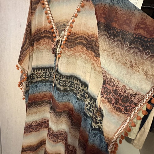 Lucifair women's kaftan like new, beige and brown, size 4XL
