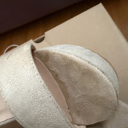 Beige suede platform pumps with thick heel size 41 used