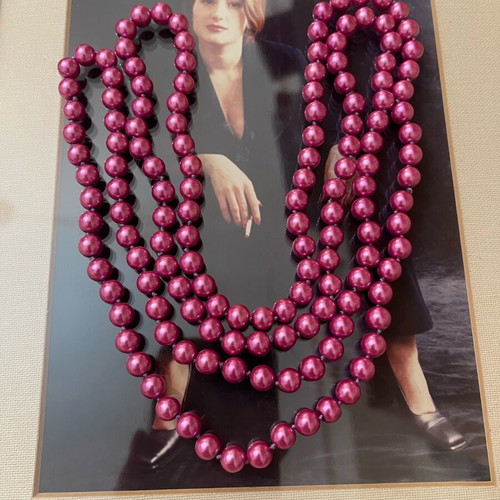 Vintage necklace with pearls 64 cm like new