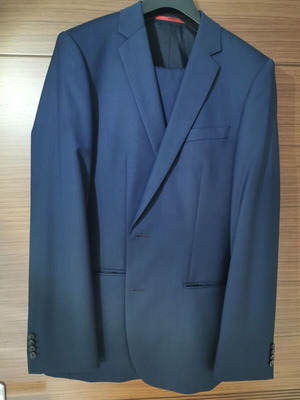 Hugo Boss blue suit with bow tie like new