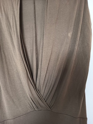 H&M brown tunic blouse, size large