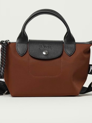 Τσάντα Longchamp χειρός σαν καινούργια, μαύρο και καφέ