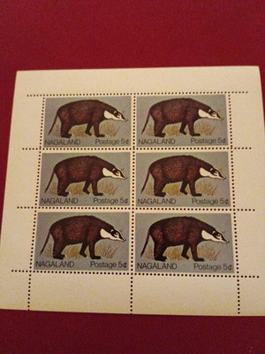 India stamps new, sheet of 6 pieces
