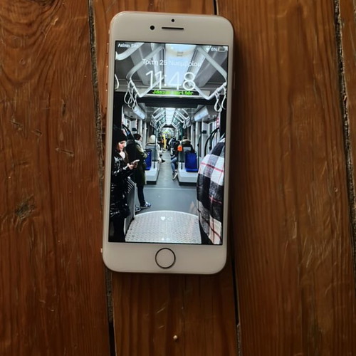 iPhone 8 64GB used, battery health 72%, broken back, mic and camera issues