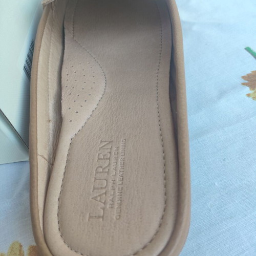 Ralph Lauren Backless Mules new, brown leather, size 39