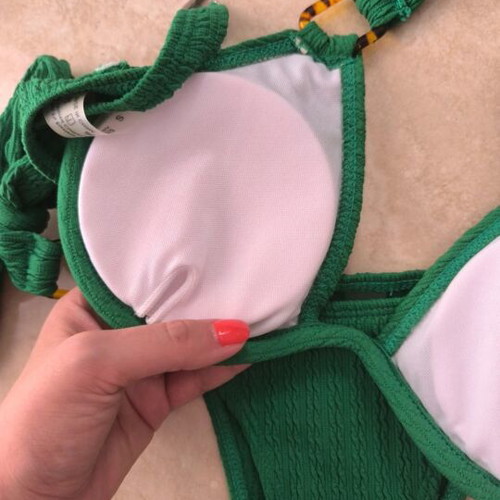 Swimsuit set new, green, size small