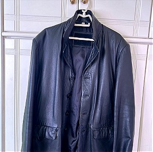 GIANFRANCO FERRE ORIGINAL ανδρική καμπαρντίνα leather! 100% δέρμα !