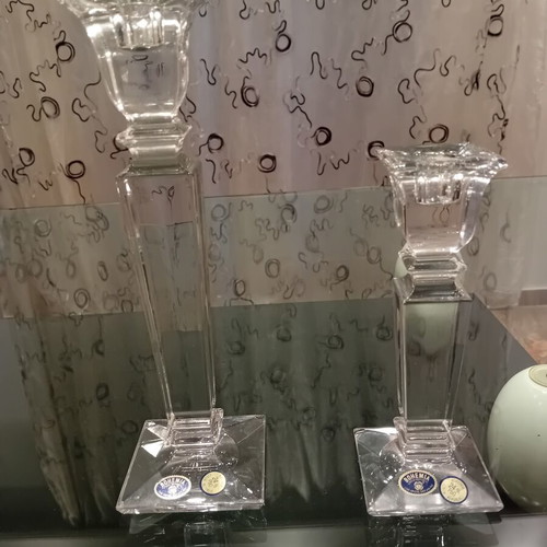 Bohemia Crystal decorative crystal candlesticks like new
