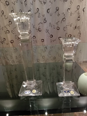 Bohemia Crystal decorative crystal candlesticks like new