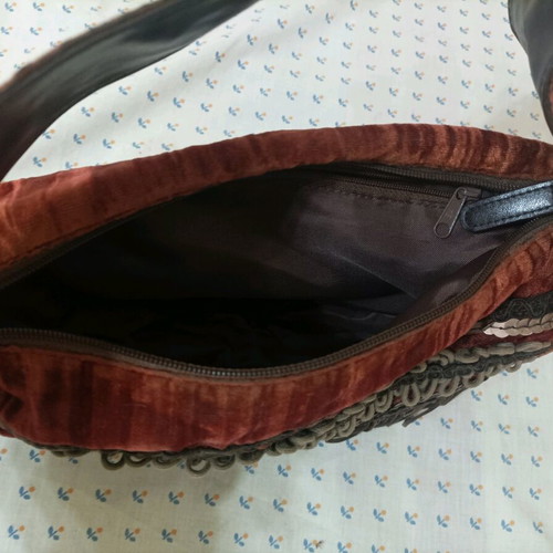Velvet women's shoulder bag like new