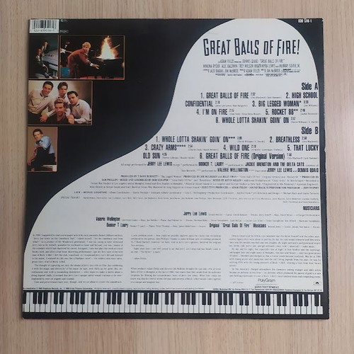 Great Balls Of Fire Original Motion Picture Soundtrack vinyl like new, rock