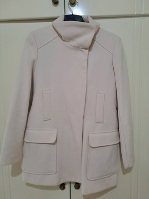 Zara coat light pink size L like new wool polyester